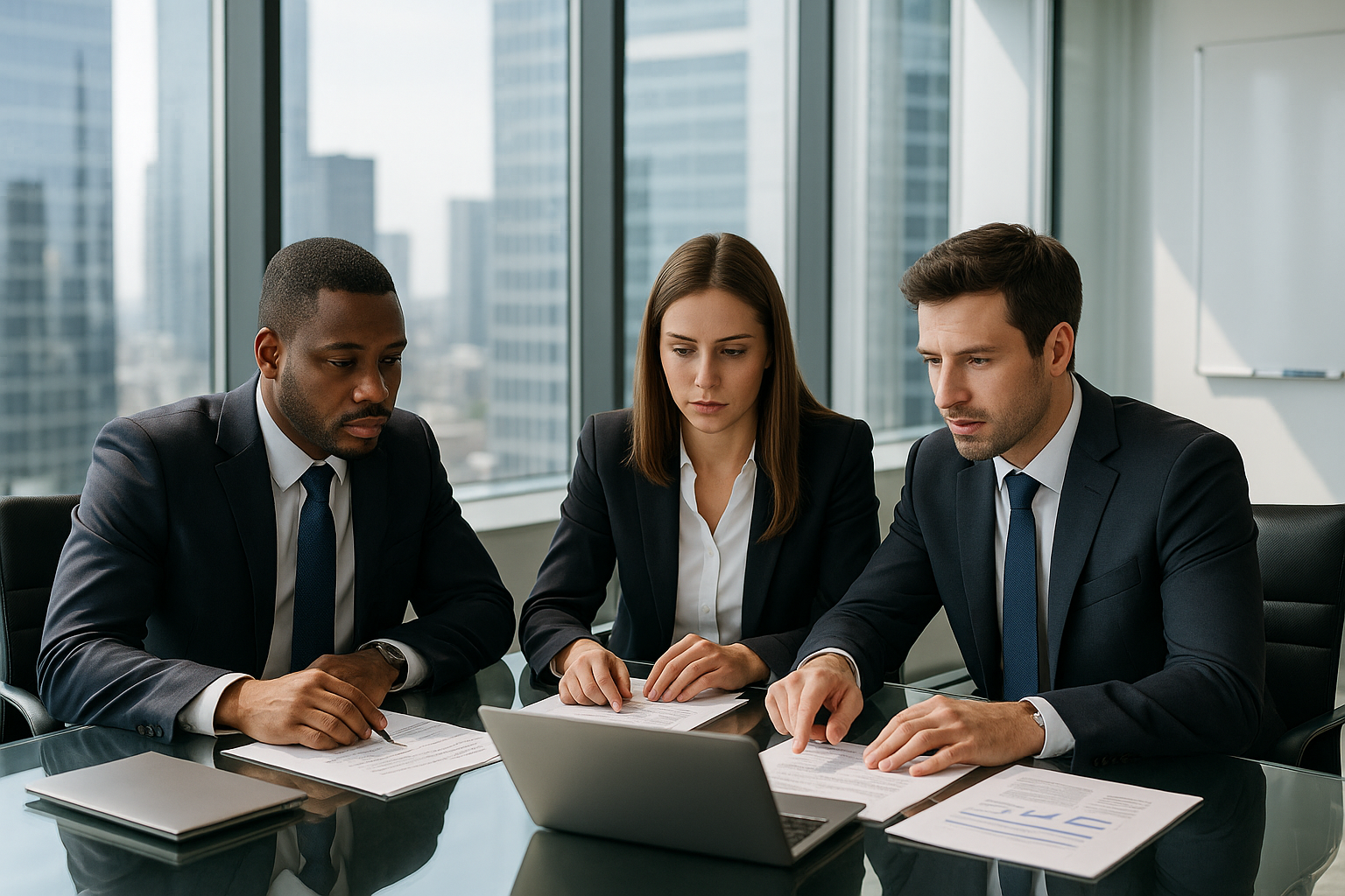 Formal corporate group portrait